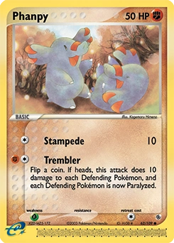 Phanpy Pokémon card, number 62
