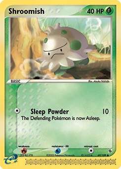 Shroomish Pokémon card, number 69