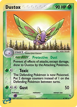 Dustox Pokémon card, number 6