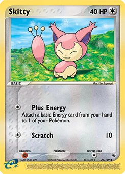 Skitty Pokémon card, number 70