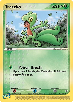 Treecko Pokémon card, number 75