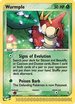 Wurmple Pokémon card, number 78