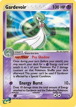 Gardevoir Pokémon card, number 7