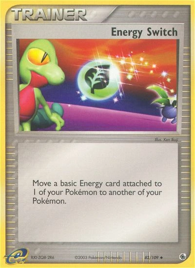 Energy Switch Pokémon card from Ruby & Sapphire, number 82 (Standard print)