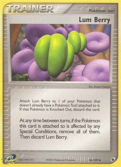 Lum Berry Pokémon card from Ruby & Sapphire, number 84 (Standard print)