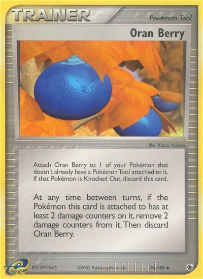 Oran Berry Pokémon card from Ruby & Sapphire, number 85 (Standard print)