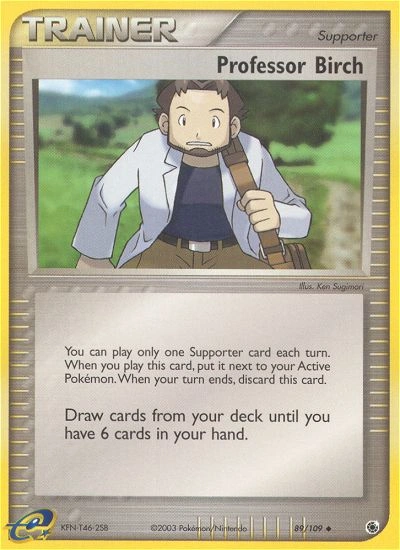 Professor Birch Pokémon card from Ruby & Sapphire, number 89 (Standard print)