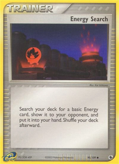 Energy Search Pokémon card from Ruby & Sapphire, number 90 (Standard print)