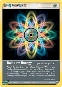 Rainbow Energy Pokémon card, number 95