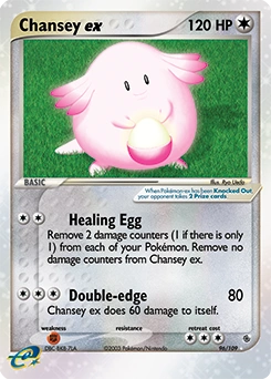 Chansey ex Pokémon card, number 96