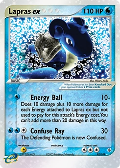 Lapras ex Pokémon card, number 99