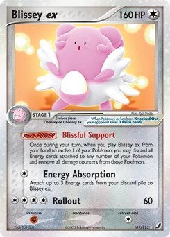 Blissey ex Pokémon card, number 101