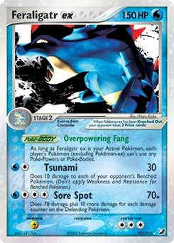 Feraligatr ex Pokémon card, number 103