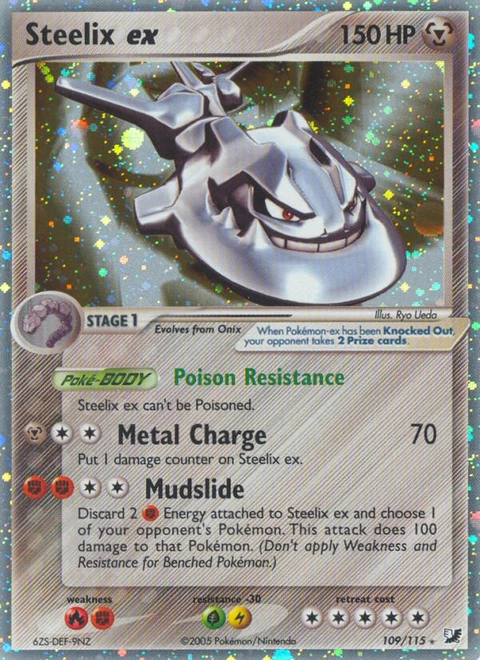 Steelix ex Pokémon card from Unseen Forces, number 109 (Holo print)