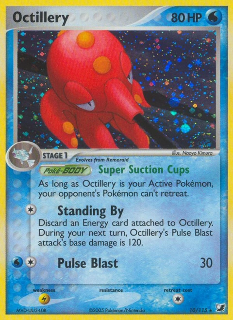 Octillery Pokémon card from Unseen Forces, number 10 (Holo print)