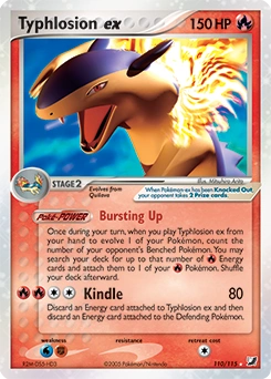 Typhlosion ex Pokémon card, number 110