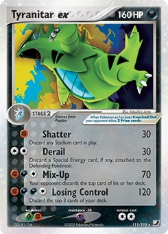 Tyranitar ex Pokémon card, number 111