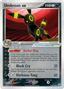 Umbreon ex Pokémon card, number 112