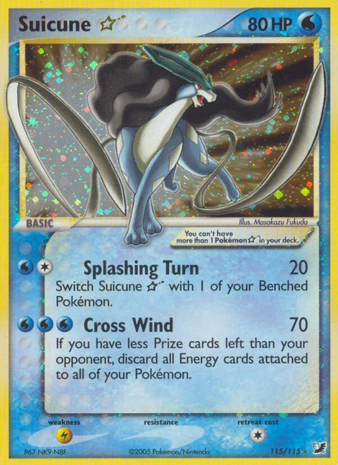 Suicune ★ Pokémon card from Unseen Forces, number 115 (Holo print)