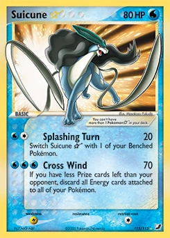 Suicune ★ Pokémon card, number 115