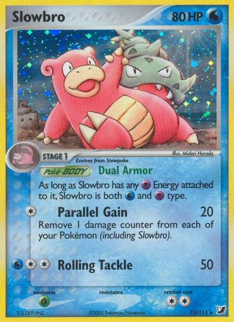 Slowbro Pokémon card from Unseen Forces, number 13 (Standard (Deck Exclusive) print)
