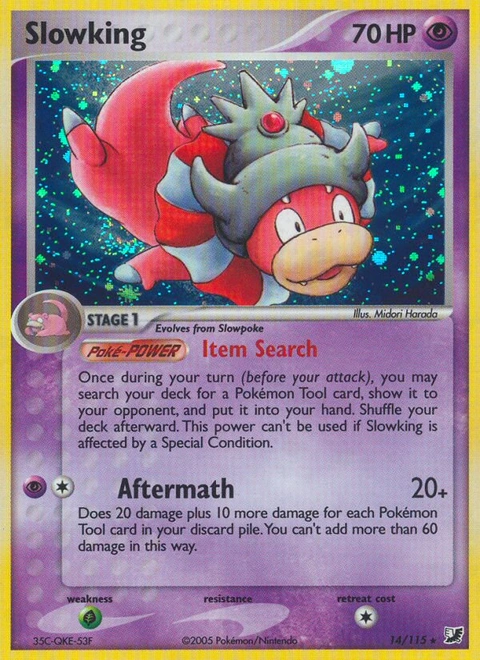 Slowking Pokémon card from Unseen Forces, number 14 (Holo print)