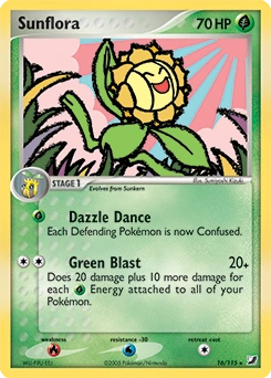 Sunflora Pokémon card, number 16