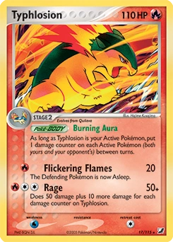 Typhlosion Pokémon card, number 17