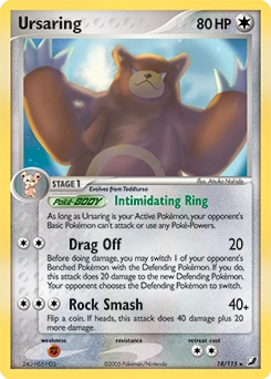 Ursaring Pokémon card, number 18