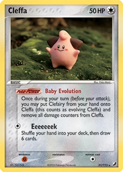 Cleffa Pokémon card, number 21