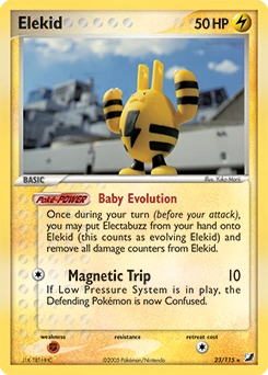 Elekid Pokémon card, number 23