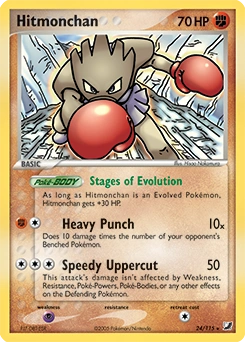 Hitmonchan Pokémon card, number 24
