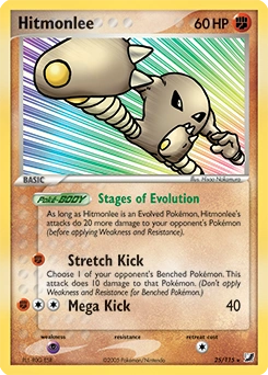 Hitmonlee Pokémon card, number 25