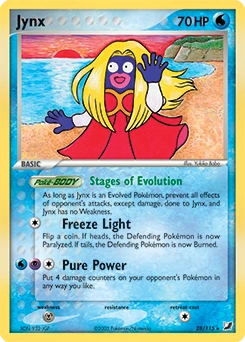 Jynx Pokémon card, number 28