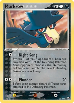 Murkrow Pokémon card, number 30