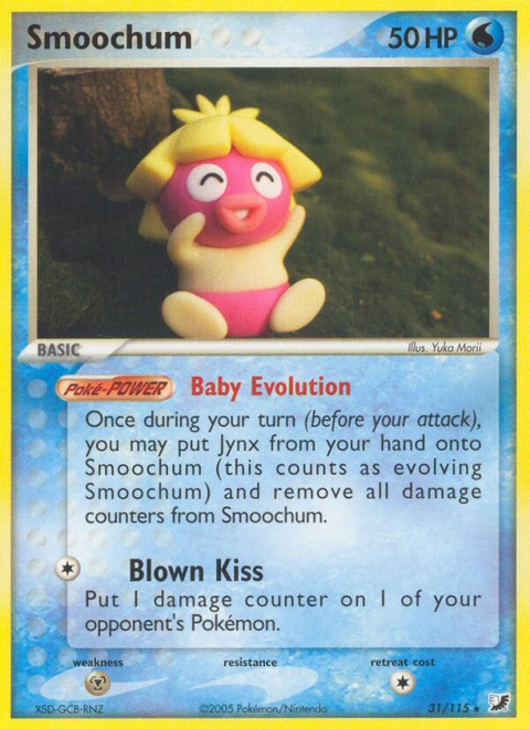 Smoochum Pokémon card from Unseen Forces, number 31 (Standard print)