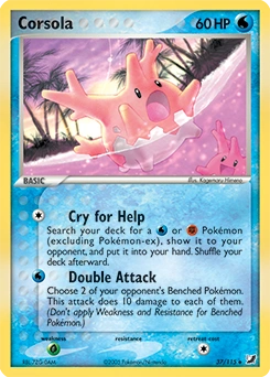 Corsola Pokémon card, number 37