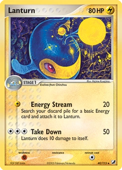 Lanturn Pokémon card, number 40