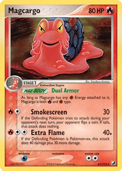 Magcargo Pokémon card, number 41