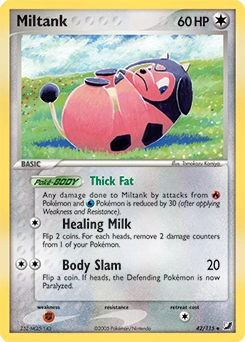 Miltank Pokémon card, number 42