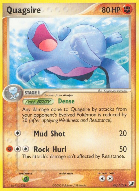 Quagsire Pokémon card from Unseen Forces, number 44 (Standard print)