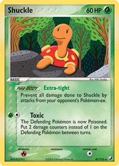 Shuckle Pokémon card, number 47