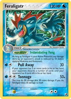 Feraligatr Pokémon card, number 4