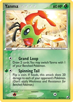 Yanma Pokémon card, number 50