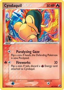 Cyndaquil Pokémon card, number 54