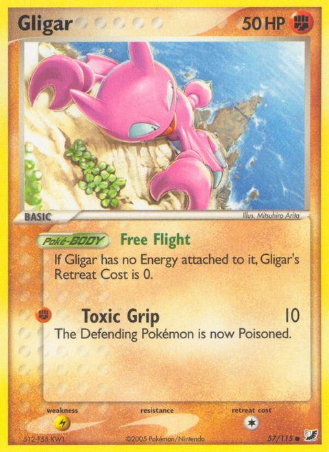 Gligar Pokémon card from Unseen Forces, number 57 (Standard print)