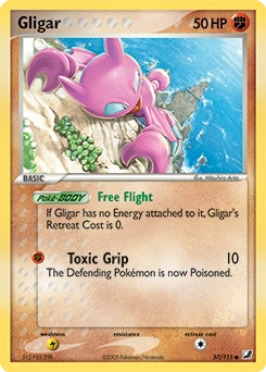 Gligar Pokémon card, number 57