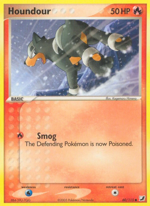 Houndour Pokémon card from Unseen Forces, number 60 (Standard print)