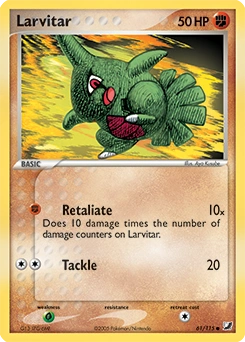 Larvitar Pokémon card, number 61