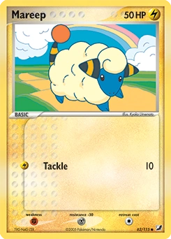 Mareep Pokémon card, number 62